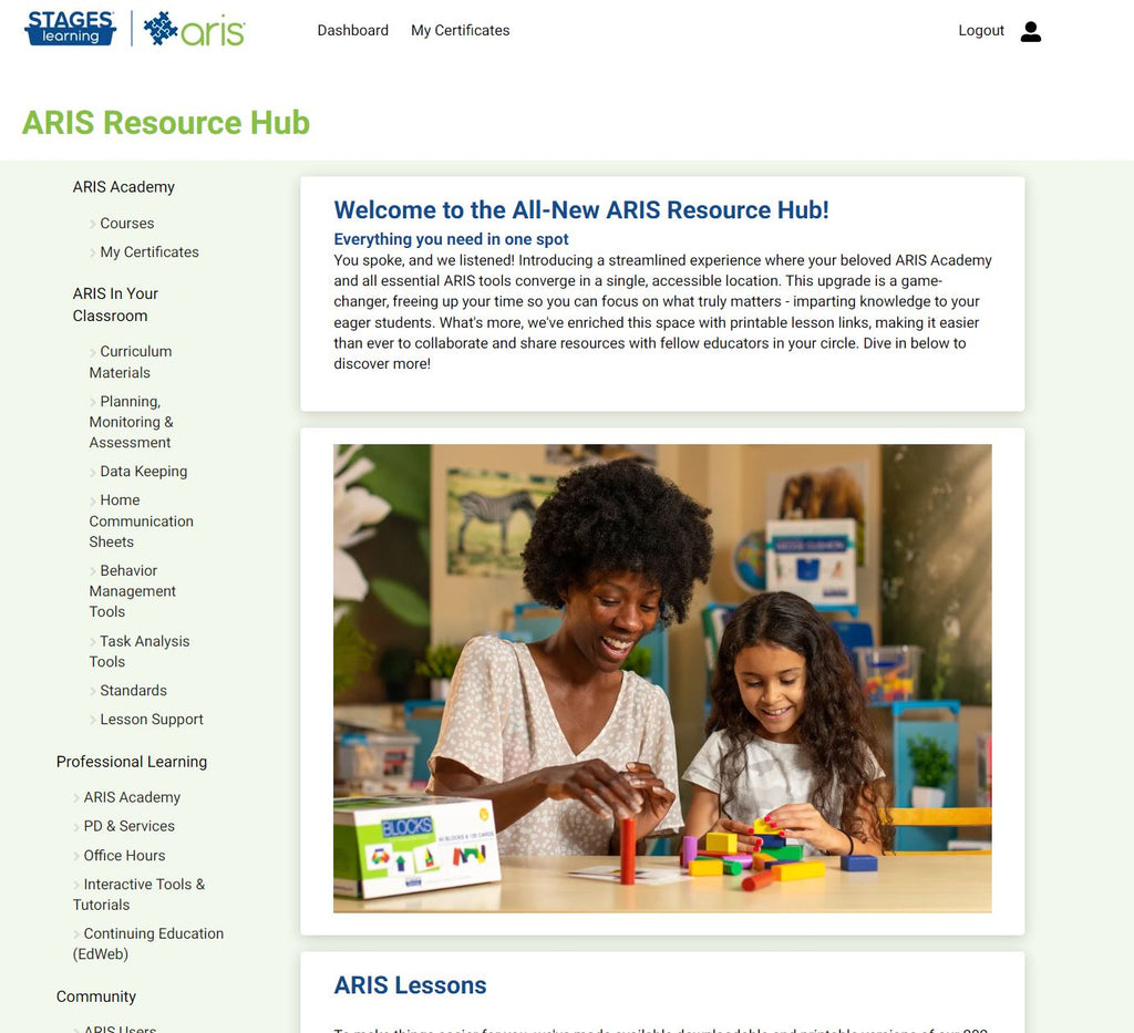 Language Builder ARIS Autism Curriculum Resource Hub Subscription