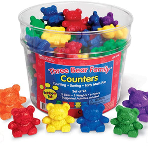 Three Bear Family: Bear Sorting and Counting Set, Set of 96